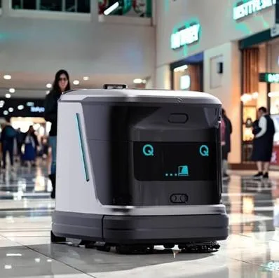 Smart Commercial Cleaning Robot with Advanced Sensors & Automatic Dock Charging, Heavy Duty Facility Clea